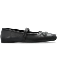 Marni - Logo Embossed Ballet Flats - Lyst