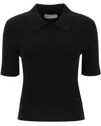 Tory Burch - Knitted Polo Shirt - Lyst