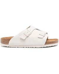 Birkenstock - Zürich Suede Buckled Sandals - Lyst