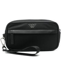 Emporio Armani - Logo-Plaque Clutch Bag - Lyst