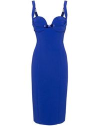 Elisabetta Franchi - Bustier-Style Midi Dress With Bow - Lyst