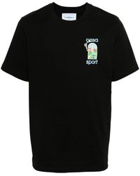 Casablanca - Le Jeu Coloré Graphic-print Organic Cotton-jersey T-shirt - Lyst