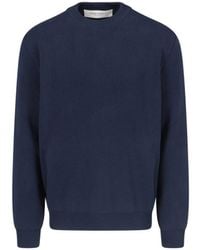 Golden Goose - Ribbed Knit Sweater With Logo Patches - Lyst