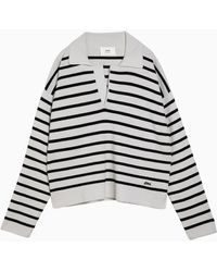 Ami Paris - Chalk Striped Sweater - Lyst