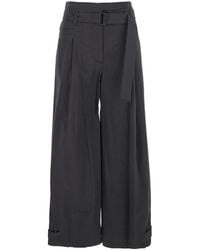 【Low Classic】 BELTED DENIM BERMUDA PANTS 2色 Low Classic Belted Denim Bermuda Pants in Gray | Lyst