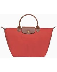 Longchamp - Tomato Coloured Le Pliage Original M Bag - Lyst