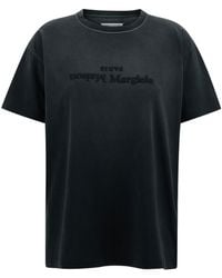 Maison Margiela - T-Shirt With Logo Embroidery - Lyst