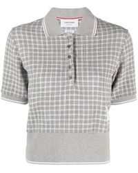 Thom Browne - Tweed Cotton Polo Shirt - Lyst