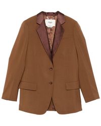 Fendi - Wool Single-breasted Jacket - Lyst