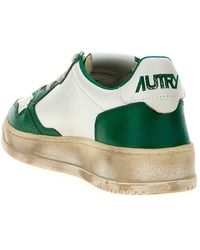 Autry - Autry In White And Green Leather With Worn Effect - Lyst