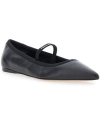 Ferragamo - 'Carice' Ballet Shoes With Ribbon Detail And Logo Lettering On The Front - Lyst