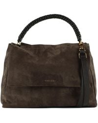 Orciani - Sveva Scooby Peach Xl Suede Shoulder Bag With Shoulder Strap - Lyst