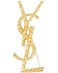 Saint Laurent - Cassandre Ysl Brooch - Lyst