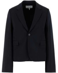 Loewe - Midnight Wool Blazer - Lyst