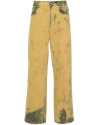 Dries Van Noten - Pine Straight Leg Jeans In Yellow - Lyst