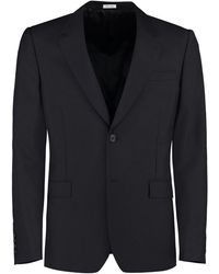 McQueen - Single-Breasted Mohair And Wool Jacket For Ss23 - Lyst