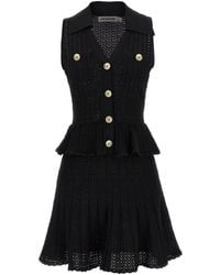 Self-Portrait - Pointelle Knit Mini' Dress - Lyst