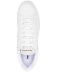 Emporio Armani - Leather Sneakers - Lyst