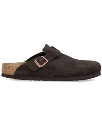 Birkenstock - Boston Suede Mules - Lyst