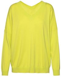 Crush - Yellow Cashmere Blend Sweater - Lyst