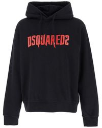 DSquared² - Hoodie With Logo Print - Lyst