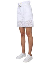 high waisted leather shorts