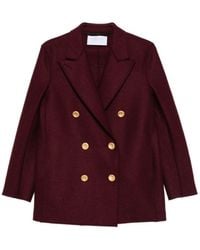 Harris Wharf London - Wool Double-Breasted Coat - Lyst