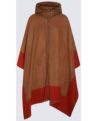 Etro - Hooded Cape With Logo - Lyst