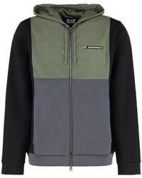 EA7 - Techno Fabric Full-Zip Sweatshirt - Lyst