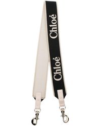 Chloé - Embroidered Logo Bicolor Strap - Lyst