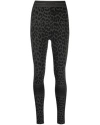 Ganni - Leopard-print leggings - Lyst