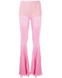 Blumarine - Knitted Flared Trousers - Lyst