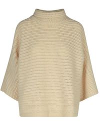Purotatto - Ivory Cashmere Cape - Lyst