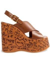 Chloé - Maxime Wedge Sandals - Lyst