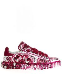 Dolce & Gabbana - Majolica-print Sneakers - Lyst