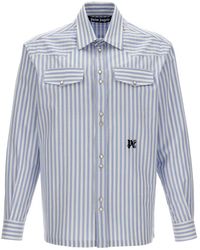 Palm Angels - 'Monogram Striped' Shirt - Lyst
