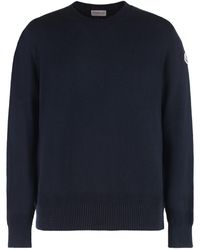 Moncler - Long Sleeve Crew-Neck Sweater - Lyst