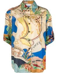 Zimmermann - Alight Nautical Map-print Shirt - Lyst