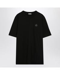 Moncler - T-Shirt With Logo Patch - Lyst