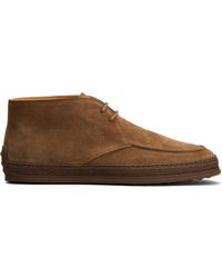 Tod's - Suede Leather Ankle Boots - Lyst