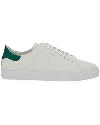 Axel Arigato - 'clean 90' White Low Top Sneakers With Laminated Logo In Leather Man - Lyst