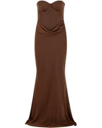 ROTATE BIRGER CHRISTENSEN - Long Dress With Corset - Lyst