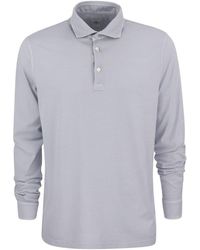 Fedeli - Long-Sleeved Cotton Polo Shirt - Lyst