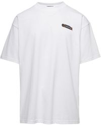 Cultura - Crewneck T-Shirt With Skate Logo Print - Lyst