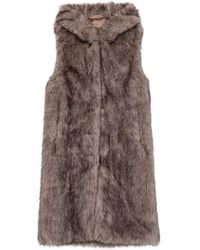 Betta Corradi - Brown Faux Fur Vest - Lyst