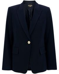 Michael Kors - Single-Breasted Jacket With Golden Buttons - Lyst