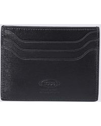 Tod's - Black Leather Card Holder - Lyst