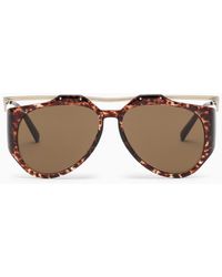 Saint Laurent - Sl M137 Amelia Havana Sunglasses - Lyst