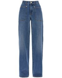 Tory Burch - High-Waisted Cargo Style Jeans In - Lyst