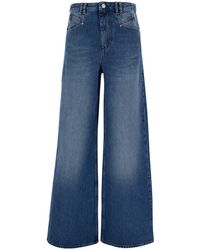 Isabel Marant - 'Lemony' Light Flared Jeans With Logo Patch - Lyst